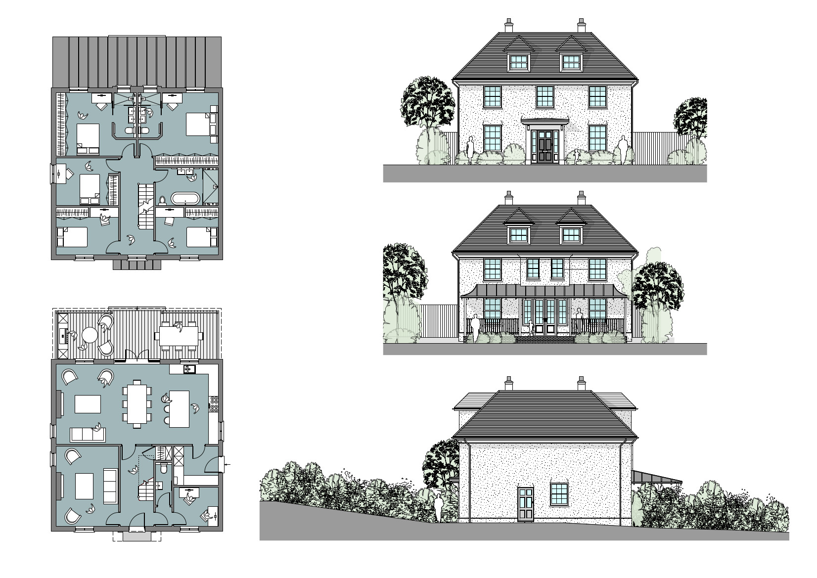 New Build - Georgian Style House - AONB